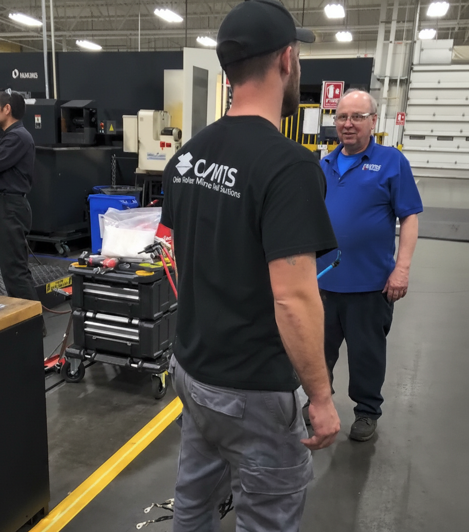 OVMTS technicians on the shop floor